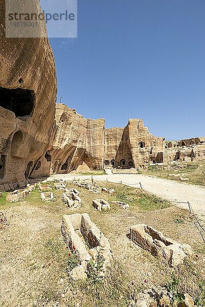 Friedhof der antiken Stadt Dara in Mardin  Türkei  Asien