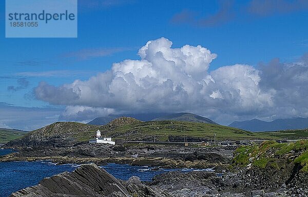 Leuchtturm am Cromwell Point  Valentia Island  County Kerry  Irland  Europa