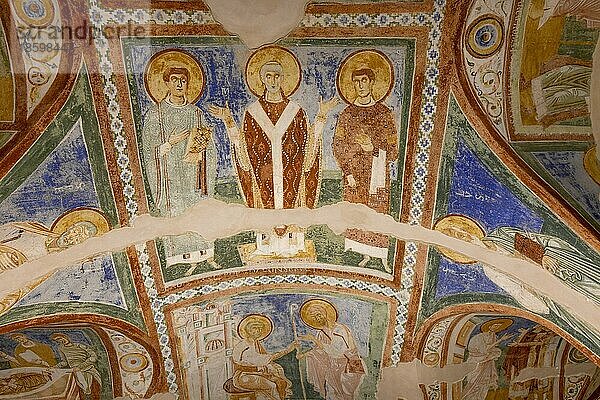 Fresken aus dem 12. Jahrhundert in der Krypta der Basilika Santa Maria Assunta  Unesco-Weltkulturerbe  Aquileia  Region Friaul-Julisch Venetien  Italien  Europa