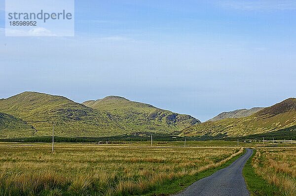 Straße  Mull  Innere Hebriden  Argyll und Bute  Schottland  Großbritannien  Europa