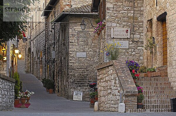 Gubbio  Altstadt  Umbrien  Italien  Europa