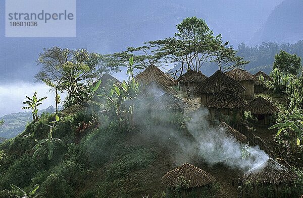 Serkasi  Yali-Dorf  West-Papua  West-Neuguinea  Irian-Jaya  Indonesien  Asien