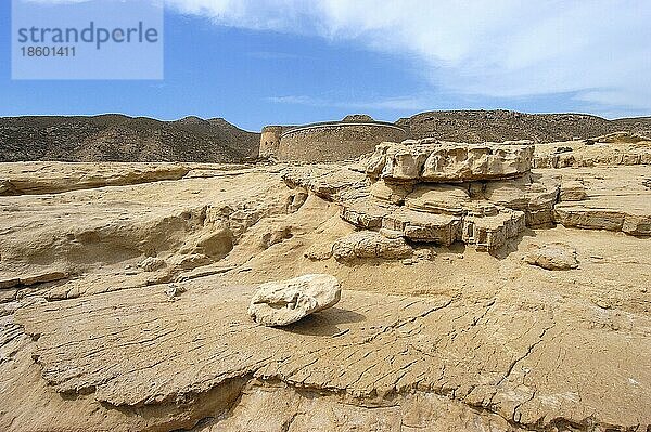 Castillo de San Ramon  Rodalquilar  Naturpark Cabo de Gata  Nijar  Almeria  Andalusien  Spanien  Europa