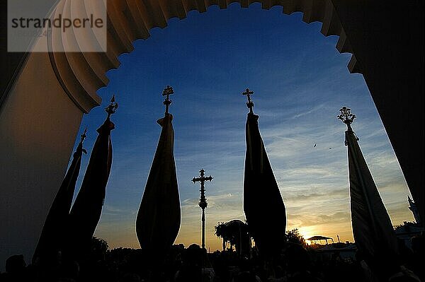 Wallfahrt Romeria nach El Rocio  Huelva  Andalusien  Spanien  Europa