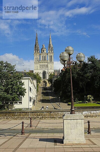 Kathedrale von Angers  Angers  Maine-et-Loire  Pays de la Loire  Frankreich  Cathedrale Saint-Maurice d'Angers  Europa