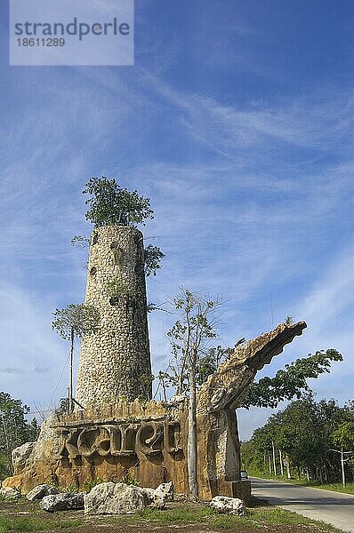 Ökologischer Park Xcaret  in der Nähe von Playa del Carmen  Riviera Maya  Quintana Roo  Yucatan  Mexiko  Mittelamerika