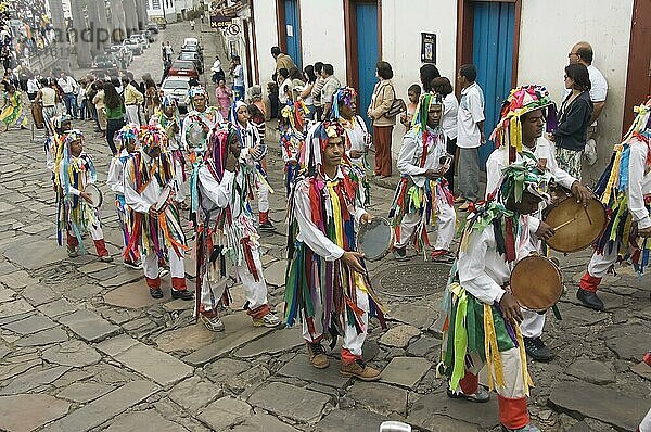 Festa de Nossa Senhora do Rosario dos Homens Pretos de Diamantina  religiöses  Musiker  Diamantina  Minas Gerais  Brasilien  Südamerika