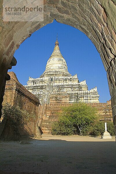 Shwe-hsan-daw-Tempel  Bagan  Birma  Pagan  Myanmar  Asien