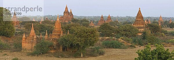 Pagoden und Tempel von Bagan  Burma  Pagan  Myanmar  Asien