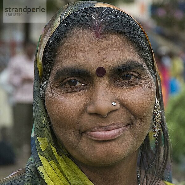 Indische Frau  Udaipur-Markt  Rajasthan  Indien  Asien