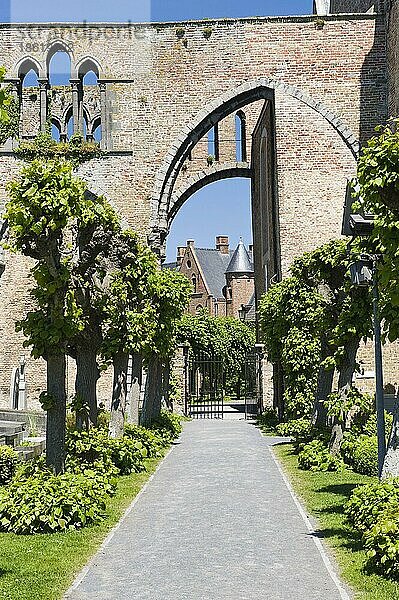 Ruinen  Kirche 'Unsere liebe Frau' mit Friedhof  Damme  Westflandern  Belgien  Flandern  Europa
