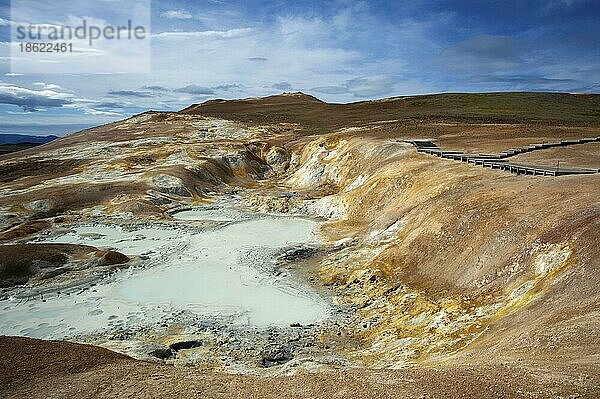 Geothermalgebiet  Leirhnjukur  Vulkan Krafla  Schwefelquellen  Island  Europa