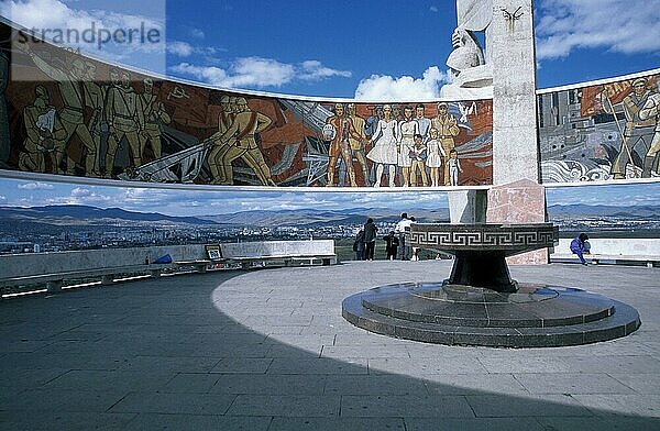 Zaisan-Denkmal  von den Russen zum Gedenken an Helden aus verschiedenen Kriegen errichtet  Ulaan Baatar  Mongolei  Asien