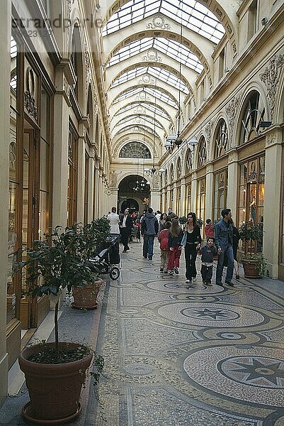 Mosaikboden  Einkaufspassage Galerie Vivienne  2. Bezirk  Paris  Frankreich  Europa
