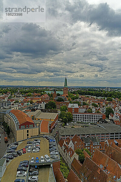 Kirche  Sankt Petri  Stadtpanorama  Dom zu Lübeck