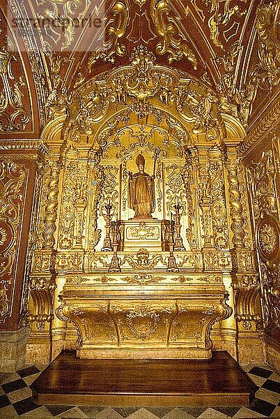 Altar in Klosterkirche Sao Bento  Rio de Janeiro  Brasilien  Südamerika