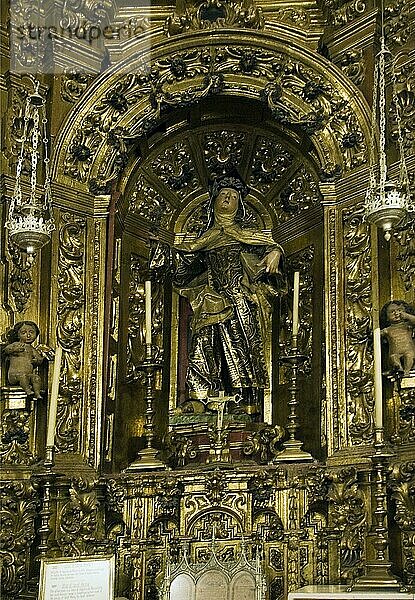 Basilika Santa Maria de la Asuncion  Sankt-Tereza-Altar  Arcos de la Frontera  weiße Dörfer  Pueblos Blancos  Andalusien  Spanien  Mudejar Barockstil  Basilica  Europa