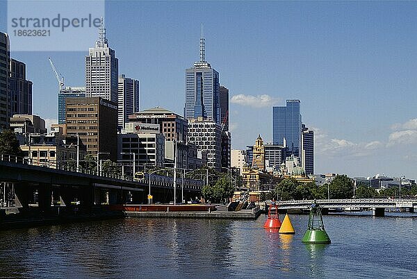 Yarra-Fluss  Melbourne  Victoria  Australien  Ozeanien