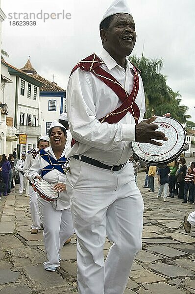 Festa de Nossa Senhora do Rosario dos Homens Pretos de Diamantina  religiöses  Musiker  Diamantina  Minas Gerais  Brasilien  Südamerika