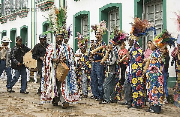 Festa de Nossa Senhora do Rosario dos Homens Pretos de Diamantina  religiöses  Musiker  Diamantina  Minas Gerais  Brasilien  Südamerika