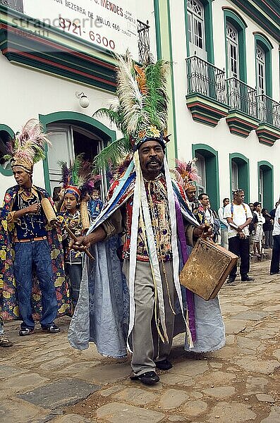 Festa de Nossa Senhora do Rosario dos Homens Pretos de Diamantina  religiöses  Musiker  Diamantina  Minas Gerais  Brasilien  Südamerika