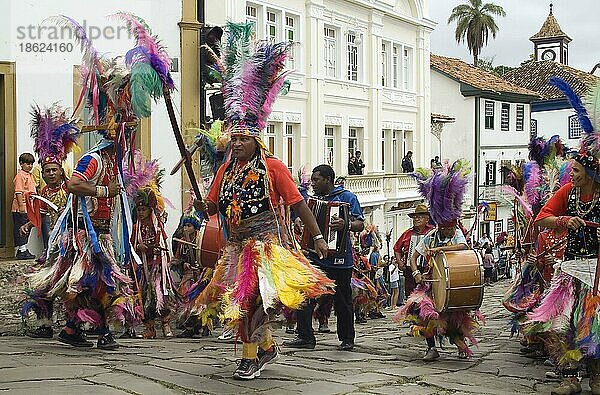 Festa de Nossa Senhora do Rosario dos Homens Pretos de Diamantina  religiöses  Musiker  Diamantina  Minas Gerais  Brasilien  Südamerika