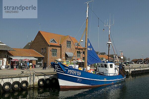 Fischerboot im Hafen  Fischerdorf  Schlei  Maasholm  Schleswig-Holstein  Deutschland  Europa