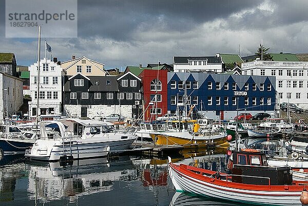 Osthafen  Torshavn  Thorshaven  Insel Streymoy  Färöer-Inseln  Dänemark  Europa