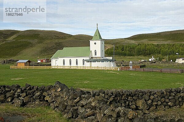Kirche  Reykjahlid  Island  Europa