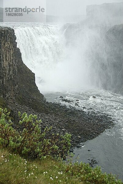 Wasserfall Dettifoss  rgljufur  Schlucht Jökulsarfljufur  Fluss Jökulsa a Fjöllum  Island  Europa