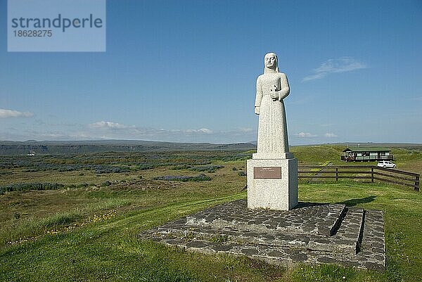 Statue Landsyn  Halbinsel Reykjanes  Island  Engel des Lichts  Europa