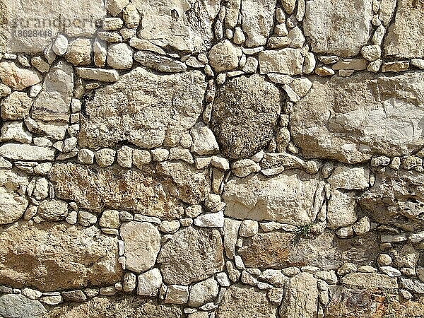 Mauer am Zitadellenhügel  Amman  Zitadellenhügel  Jordanien  Asien