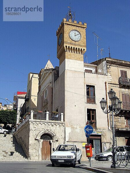 Glockenturm  Cianciana  Agrigent  Sizilien  Italien  Europa