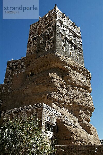 Felsenpalast  Wadi Dahr  Jemen  Asien