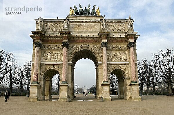 Arc de Triomphe du Carrousel  Paris  Frankreich  Triumphbogen  Europa