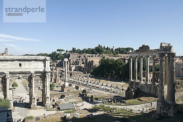 Saturntempel  Foro Romano  Forum Romanum  Rom  Italien  Europa