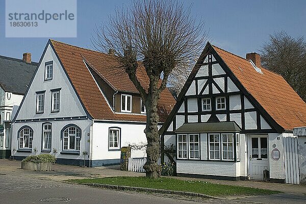 Fachwerkhäuser  Arnis an der Schlei  kleinste Stadt Deutschlands  Nordfriesland  Schleswig-Holstein  Deutschland  Europa