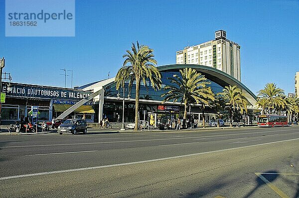 Busbahnhof  Valencia  Spanien  Bus-Bahnhof  Haltestelle  Europa