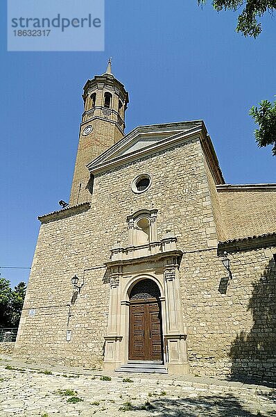 Kirche  Fuendetodos  Plaza de Goya  Fuendetodos  Aragon  Spanien  Europa