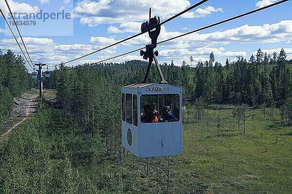 Seilbahn Linbanan  Norsjo  Vasterbotten  Schweden  Norsjö  Västerbotten  Europa