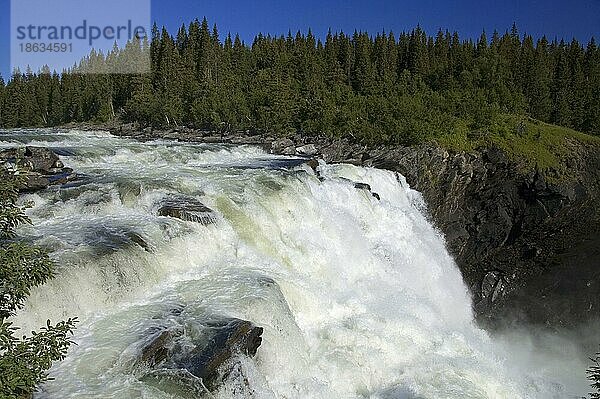 Wasserfall Tännforsen  Schweden  Europa