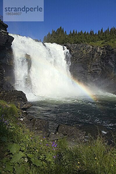 Wasserfall Tännforsen  Schweden  Europa