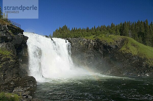 Wasserfall Tännforsen  Schweden  Europa