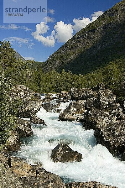 Fluss  Trolllstigveien  Andalsnes  Norwegen  Europa