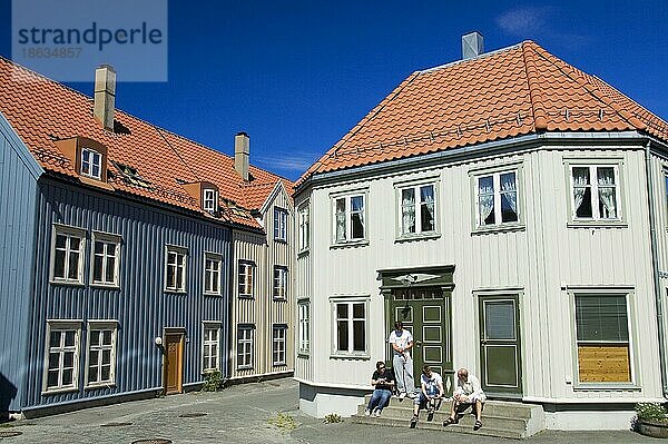 Alte Holzhäuser  Möllenberg  Trondheim  Norwegen  Europa