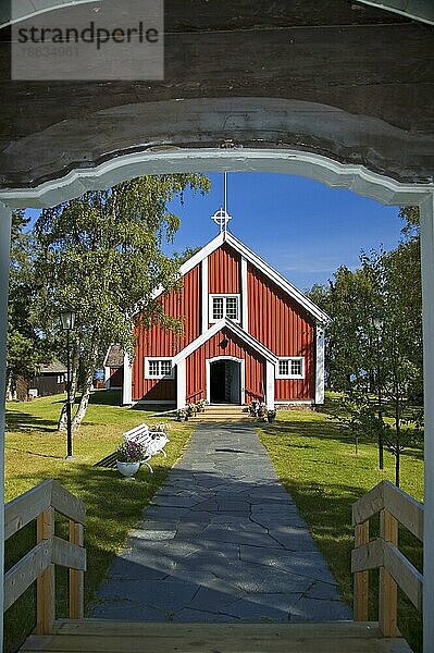 Holzkirche  Jukkasjarvi  Lappland  Schweden  Jukkasjärvi  Europa