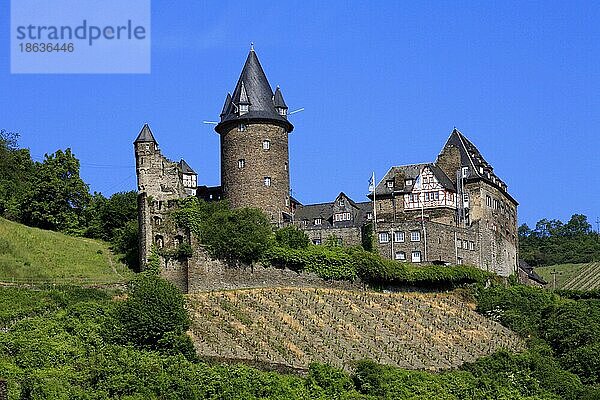 Burg Stahleck  Bacharach  Rheinland-Pfalz  UNESCO Weltkulturerbe Mittelrheintal  Deutschland  Europa