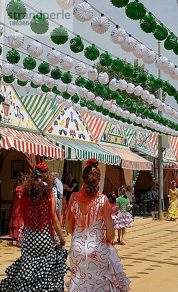 Feria de Abril festival  Seville  Andalusia  Spain