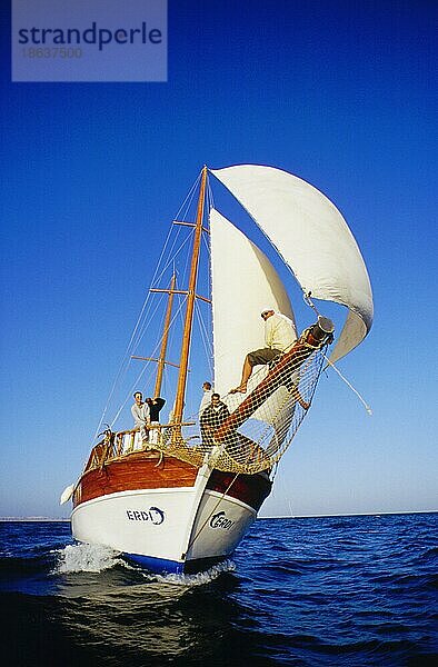 Sailing Ship  Red Sea  Egypt  Segelboot  Rotes Meer  boat  Boot  Menschen  people  Gruppen  groups  Mann  man  segeln  Ägypten  Afrika