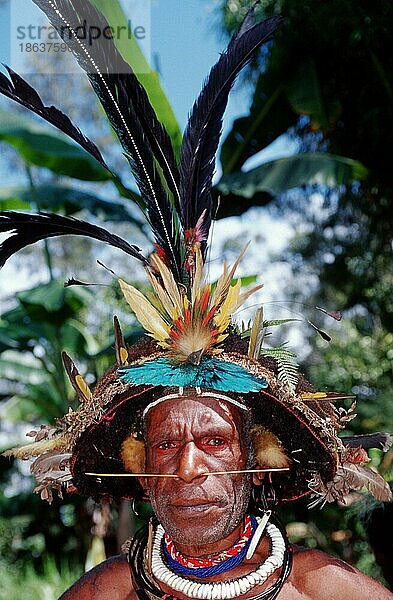 Huli man  Tari  Papua New-Guinea  Huli-Perueckenmann  Asia  Menschen  people  Porträt  portrait  Brauchtum  Folklore  custums  traditions  folk_culture  Papua-Neuguinea  Ozeanien